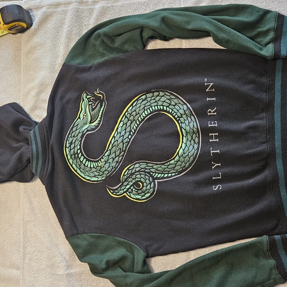 Harry Potter Slytherin Green & Black Varsity Hoodie Small - Picture 12 of 13